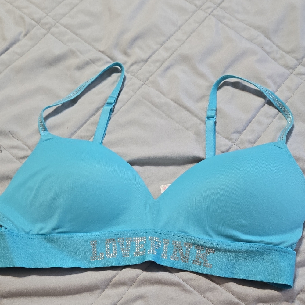 PINK Victoria's Secret Women's Blue Bra